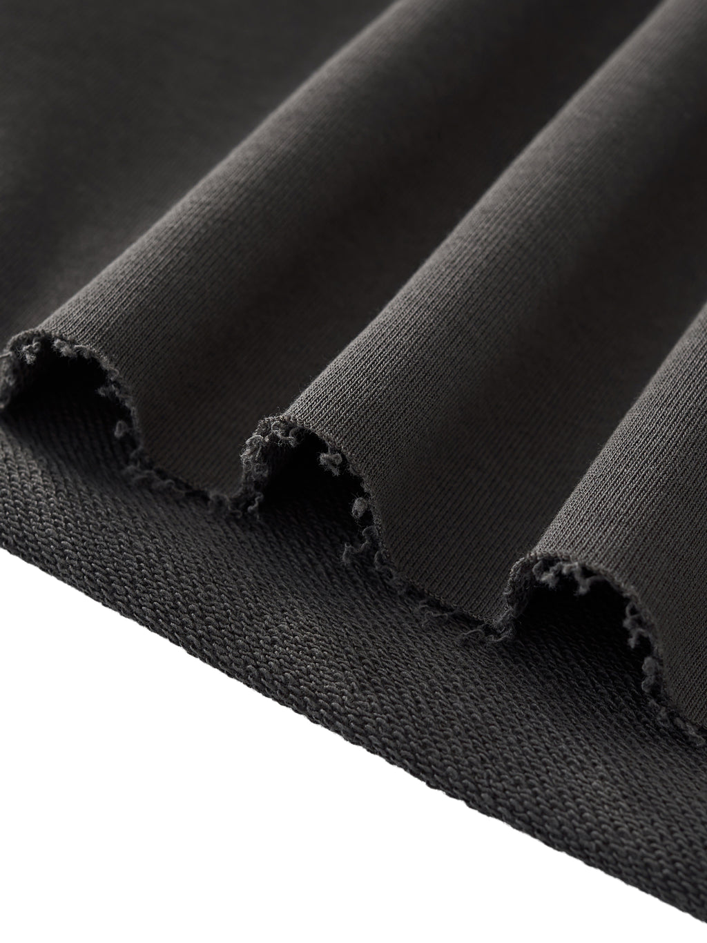 Close-up of black fabric with a textured surface