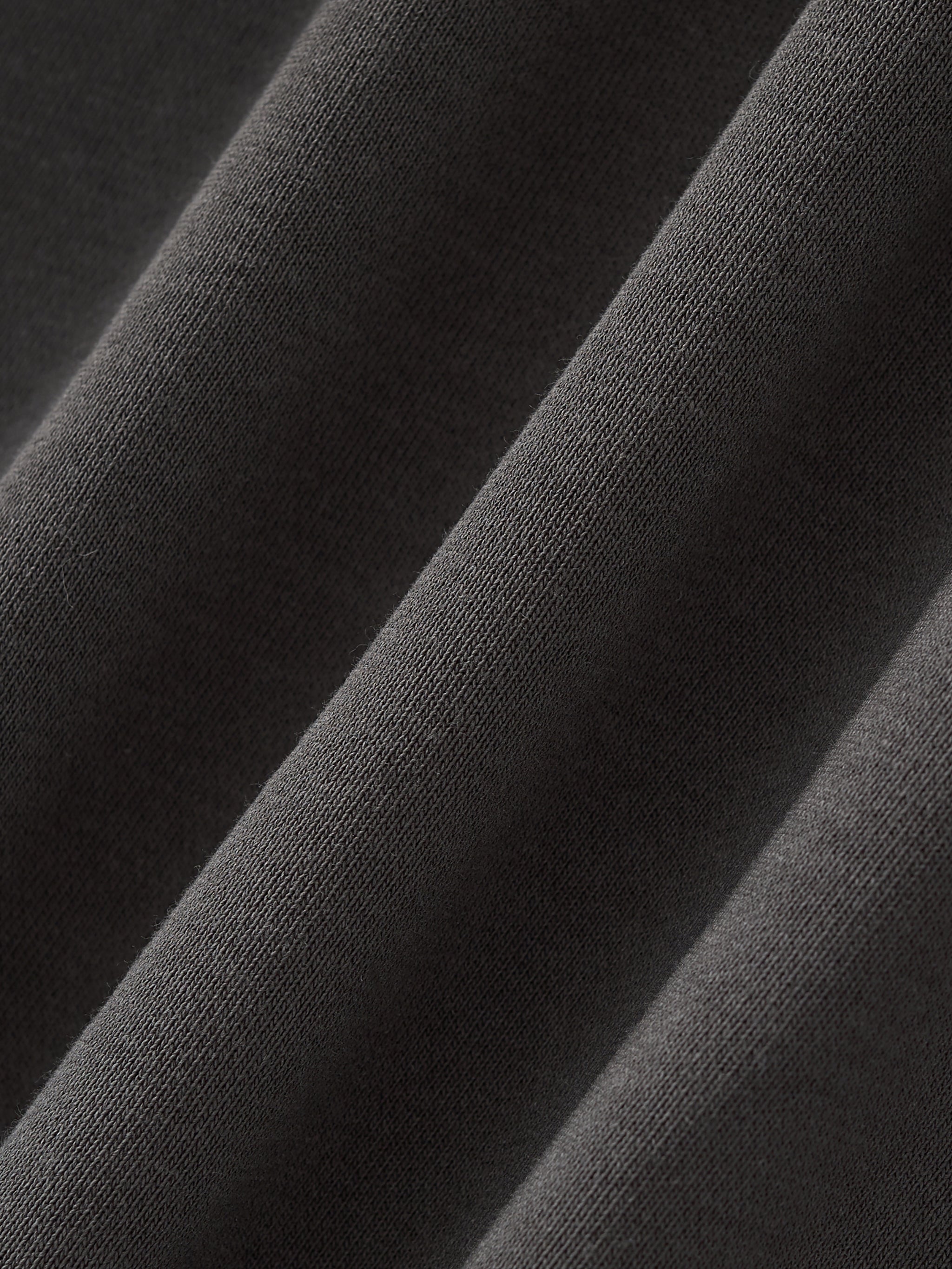 Close-up of black fabric with visible texture