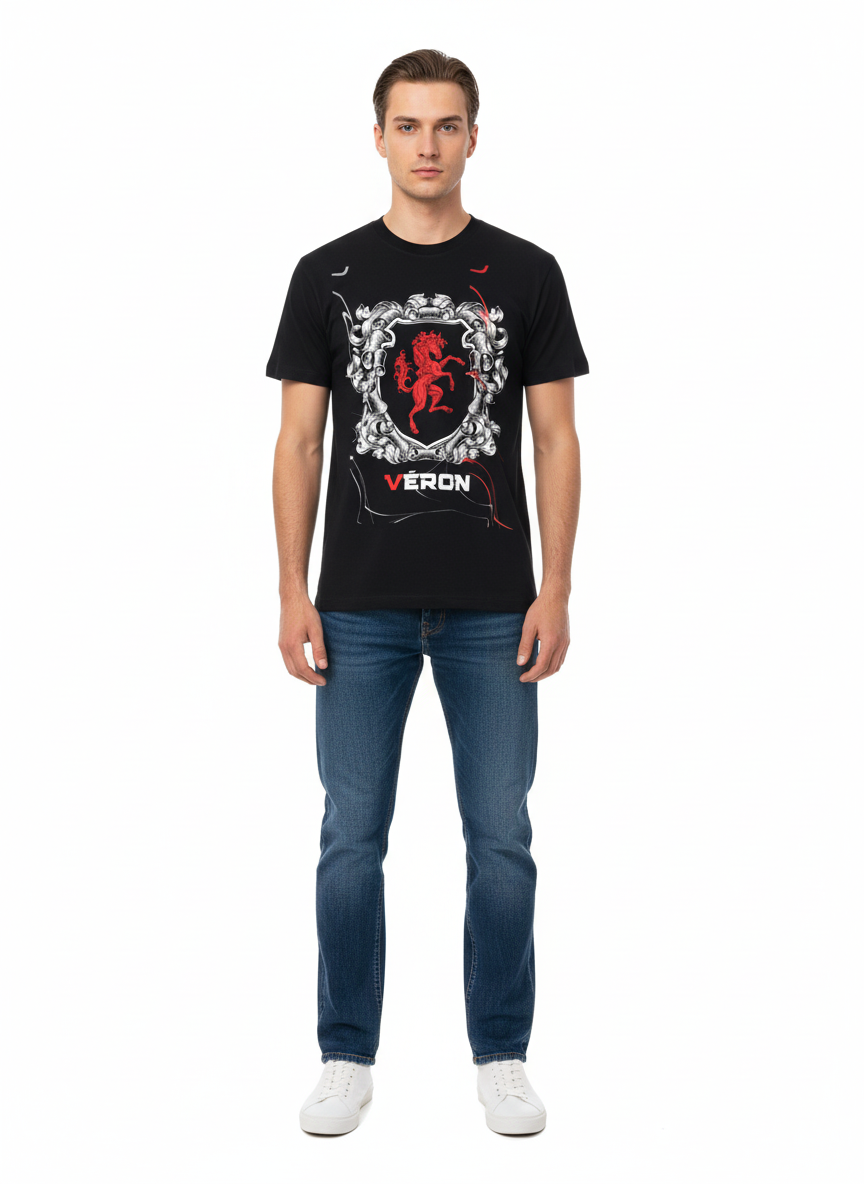 VÉRON Boulevard du Cheval Rouge luxury unisex t-shirt for men and women 1