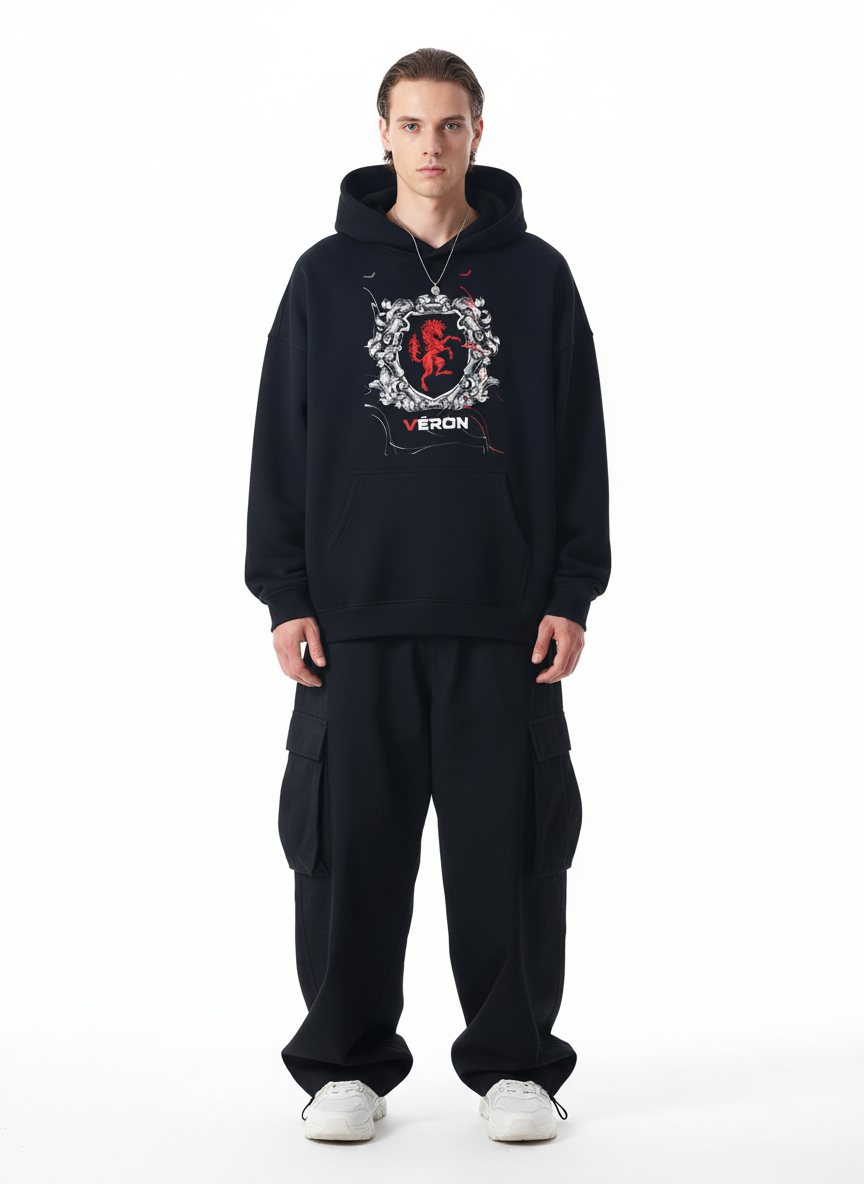 VÉRON Boulevard du Cheval Rouge premium hoodie unisex luxury streetwear 1