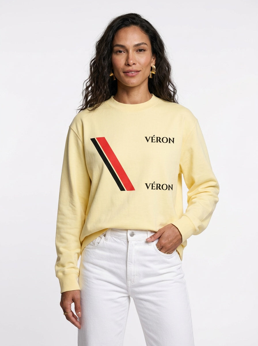 VÉRON Big Flag Logo Unisex Crewneck