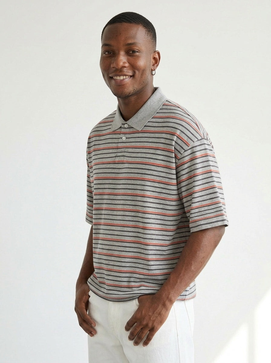 VÉRON Rue de Windsor Unisex Stripes Polo Shirt