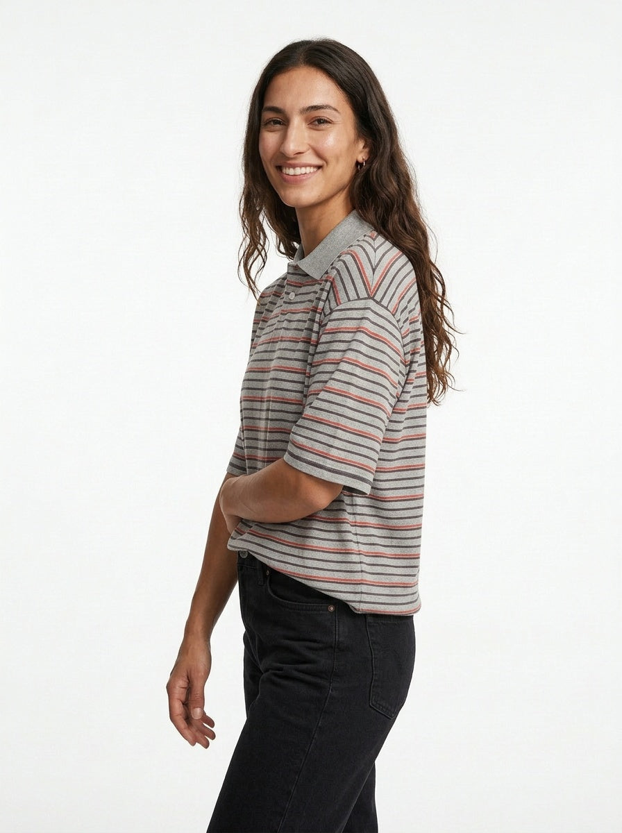 VÉRON Rue de Windsor Unisex Stripes Polo Shirt