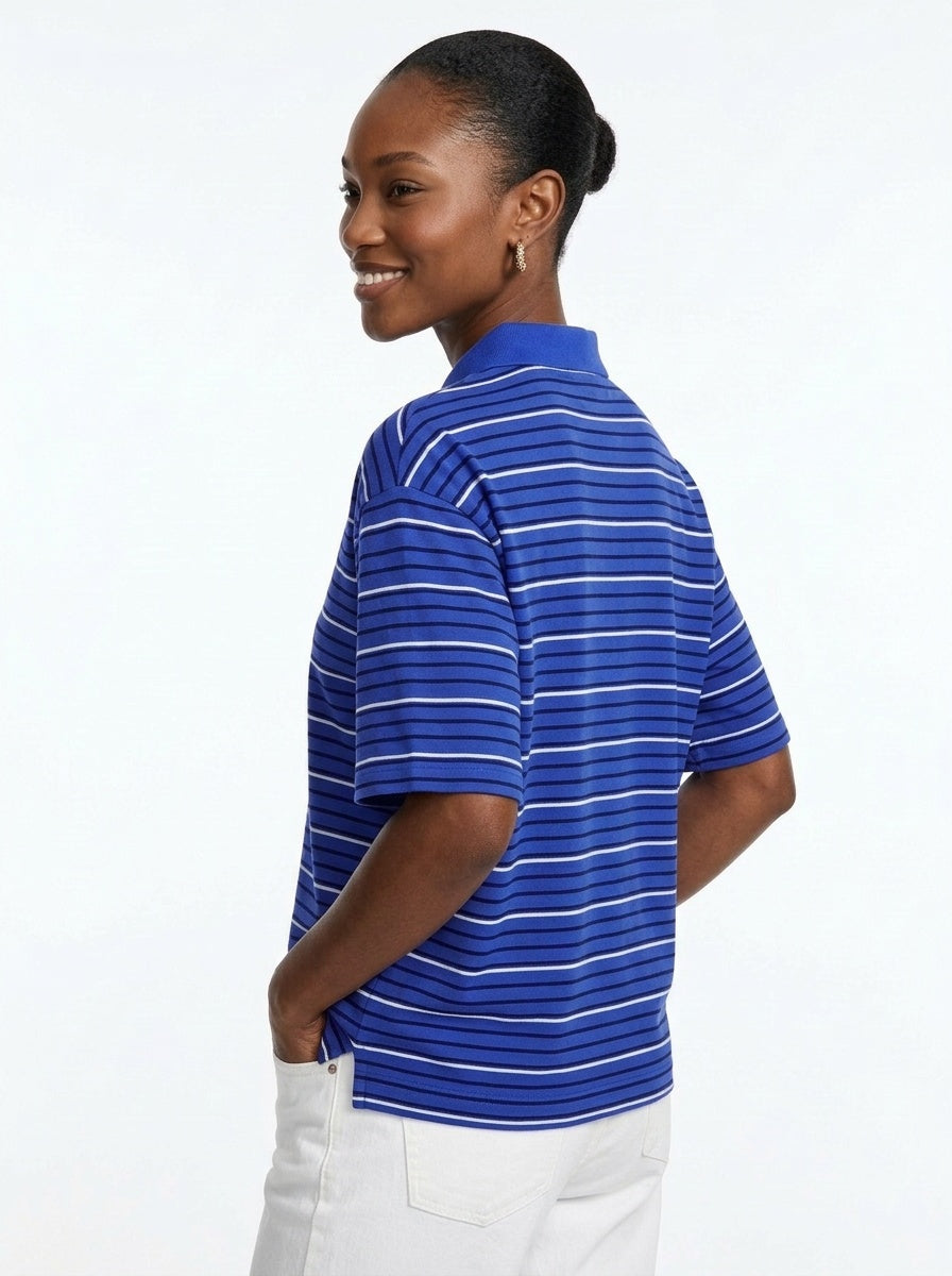 VÉRON Rue de Windsor Unisex Stripes Polo Shirt