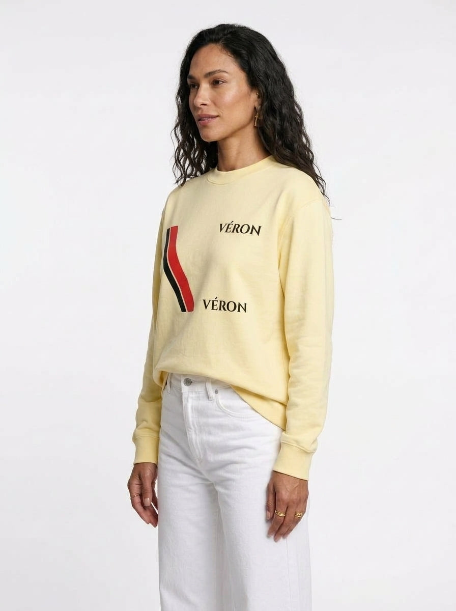 VÉRON Big Flag Logo Unisex Crewneck