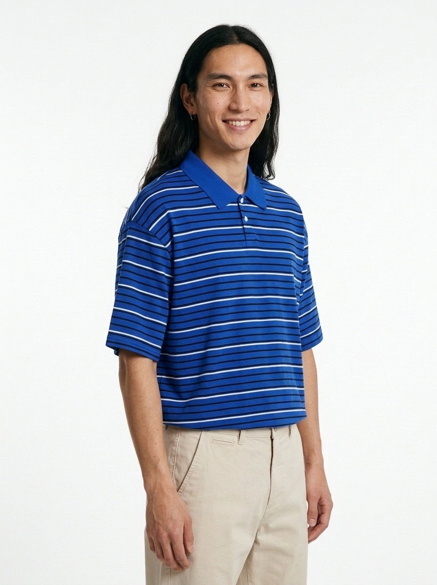 VÉRON Rue de Windsor Unisex Stripes Polo Shirt