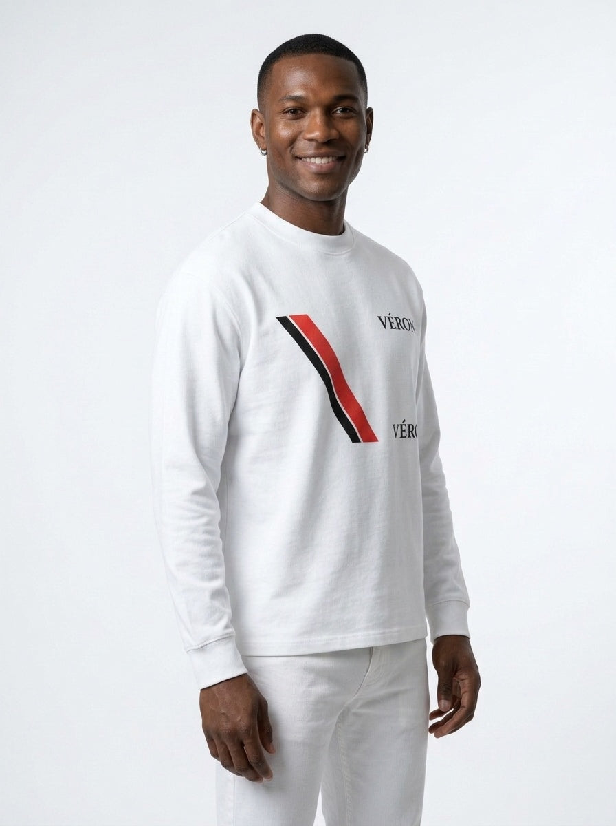 VÉRON Big Flag Logo Unisex Crewneck