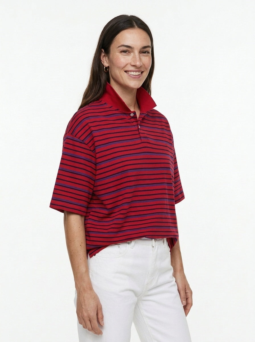 VÉRON Rue de Windsor Unisex Stripes Polo Shirt